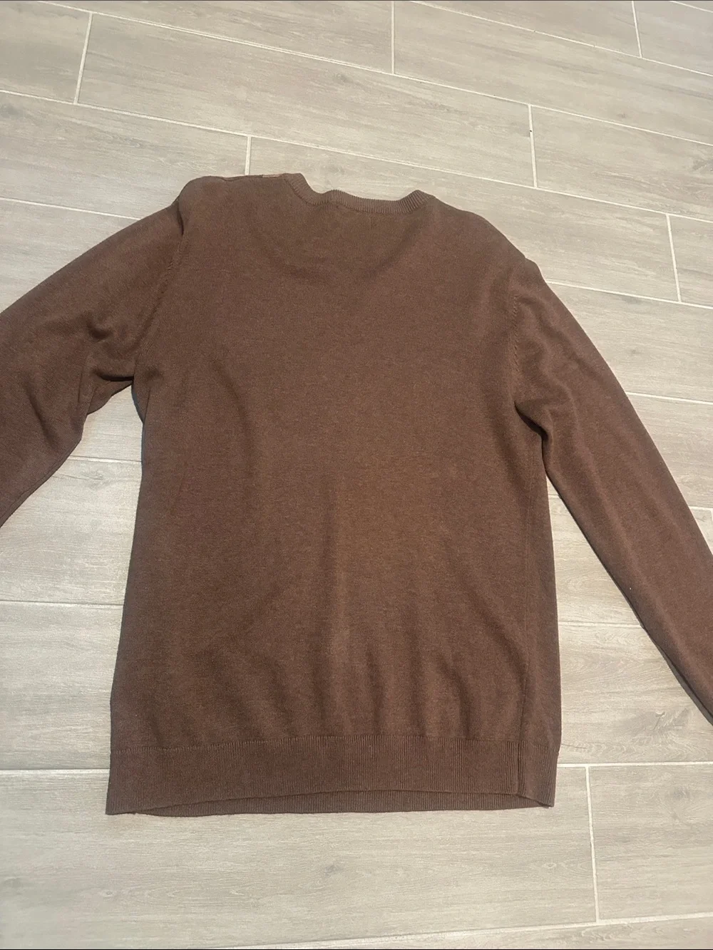 Banana Republic Men's Brown Argyle V-Neck Sweater